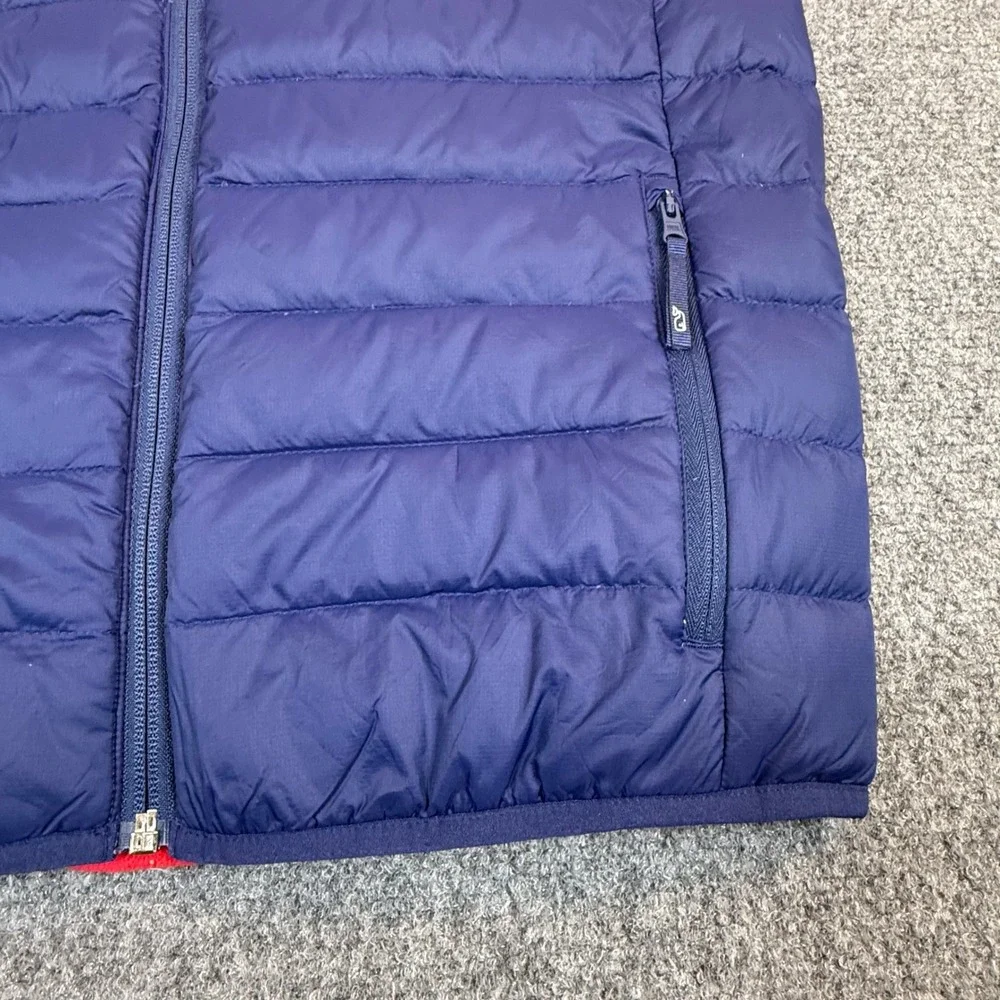 Vineyard Vines Boys Youth XL 18 Performance Down Puffer Vest Navy Blue Red